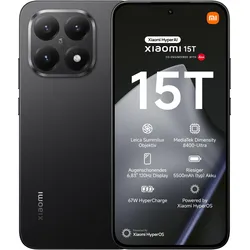 Xiaomi 15T (256 GB, Black, 6.83", Dual SIM, 5G), Smartphone, Schwarz
