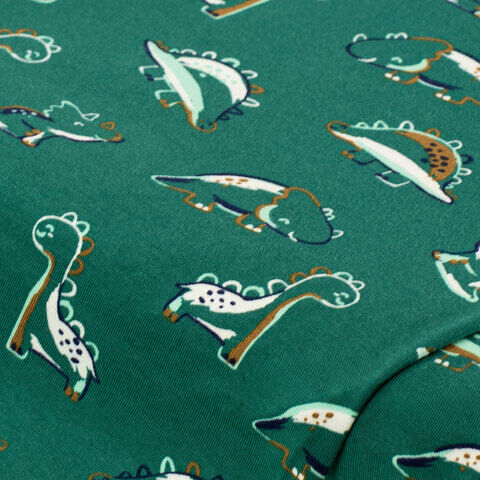 Baumwoll-Jersey "Dinos" mit Elasthan, grün-color