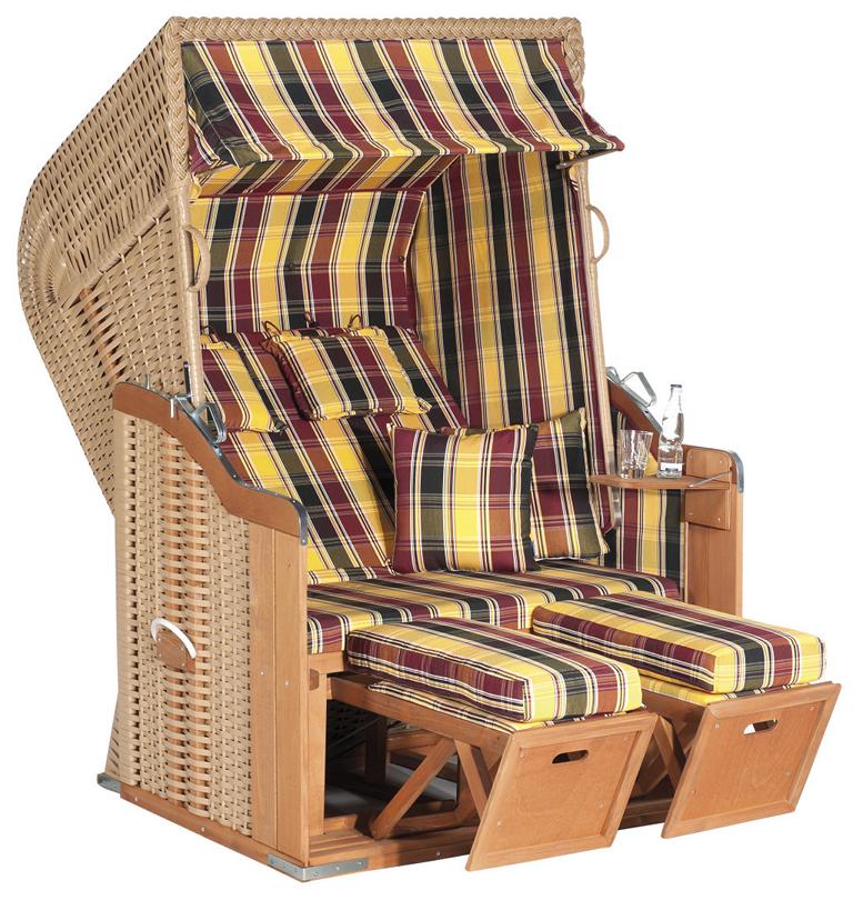 MUESING Strandkorb Rustikal 250 PLUS PVC-KS beige, Nord.Fichte 16884436