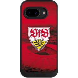 Nivocase Hülle für Google Pixel 9a Handyhülle NIVOcore Case Schwarz Offizielles Lizenzprodukt Stadion VfB (Google Pixel 9a), Smartphone Hülle, Schwarz