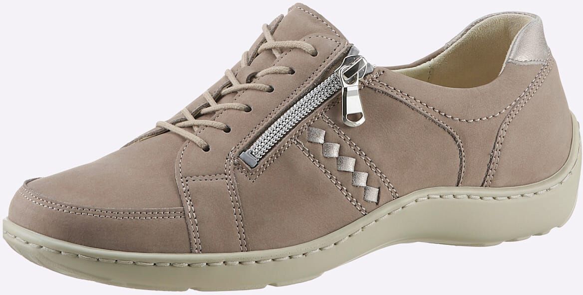 Schnürschuh WALDLÄUFER, Damen, Gr. 5, beige, Nubukleder, Schuhe Schnürschuh beige 5