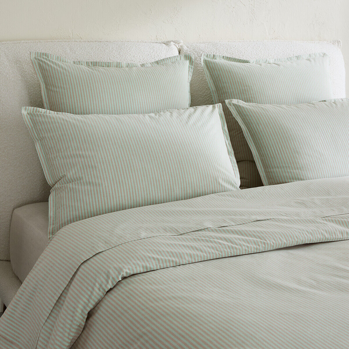 AM.PM Taie d'oreiller en percale lavée 120 fils, VALLI