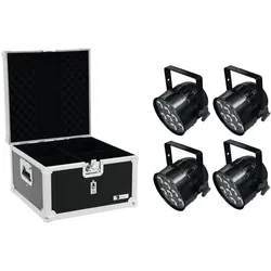 EUROLITE Set 4x LED PAR-56 QCL Short sw + EPS Case