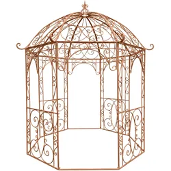 CLP Rosenpavillon aus Eisen Leila, Gartenpavillon im Jugendstil nostalgisch, Rankhilfe pulverbeschichtet für Kletterpflanzen und Rosen