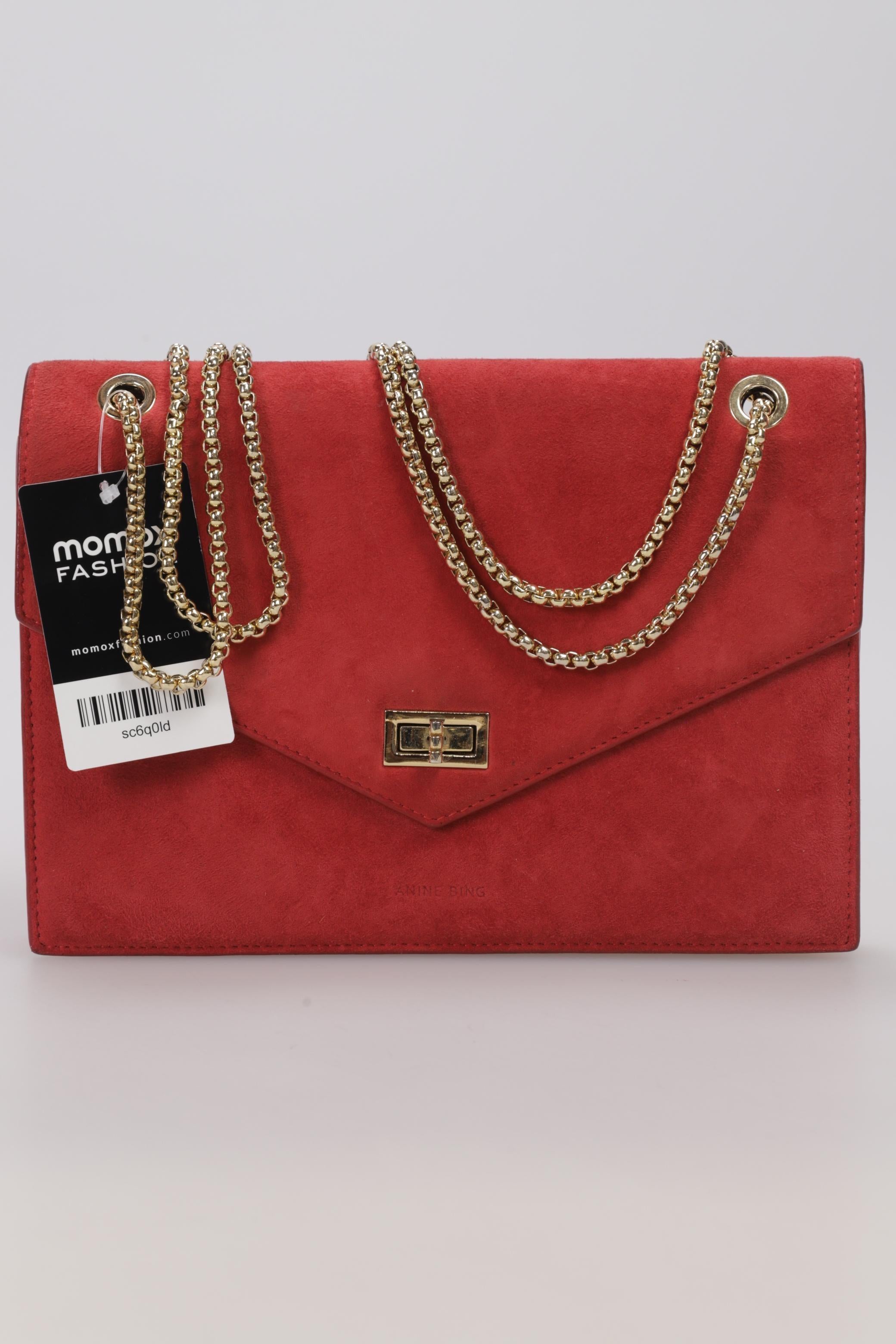 Anine Bing Damen Handtasche klein Leder, Rot, Leder / kein / Etikett - Second Hand