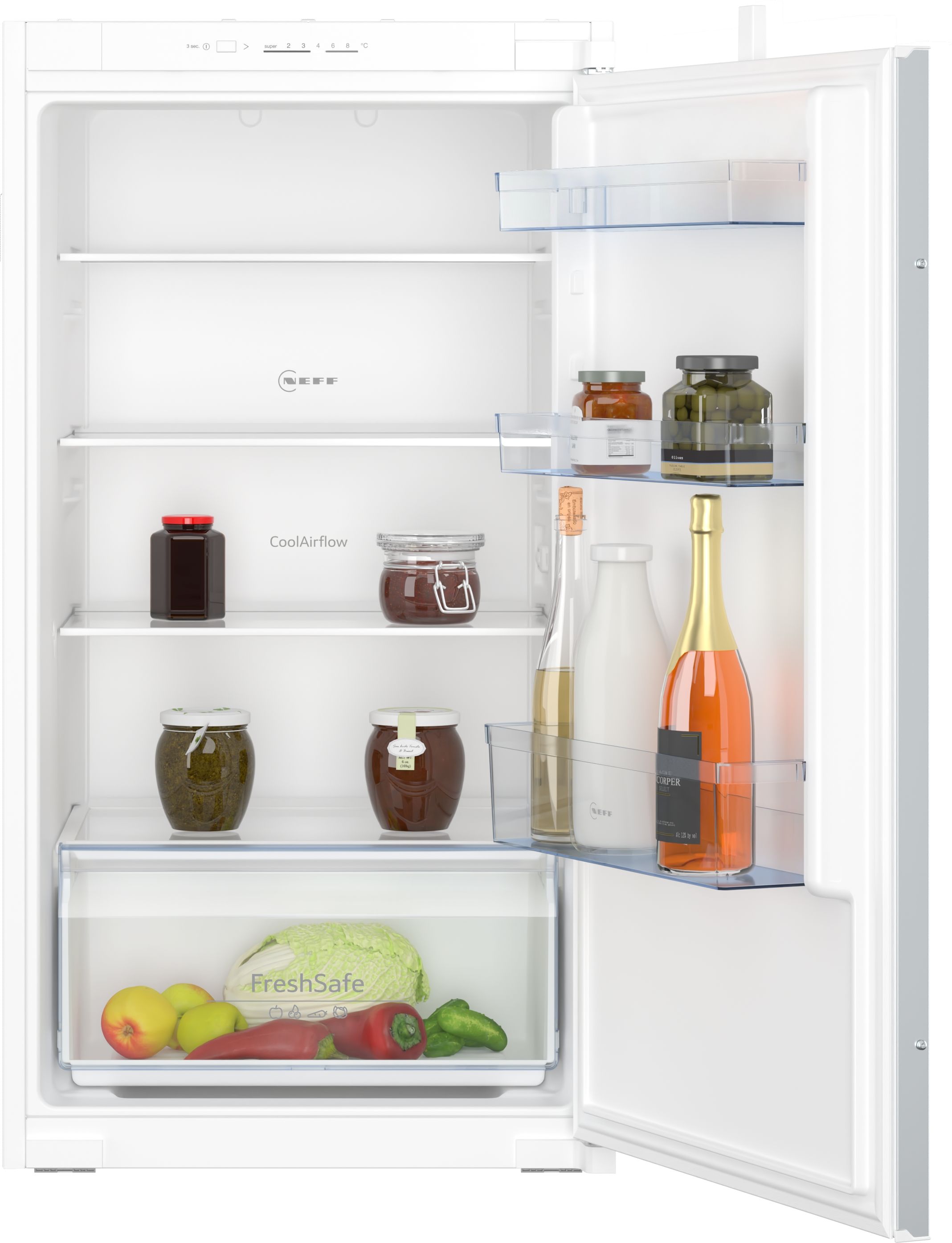 Neff N30 KI1311SE0 Schlepptür 165 l 102,5 cm Einbaukühlschrank EEK: E 96 kWh Jahr