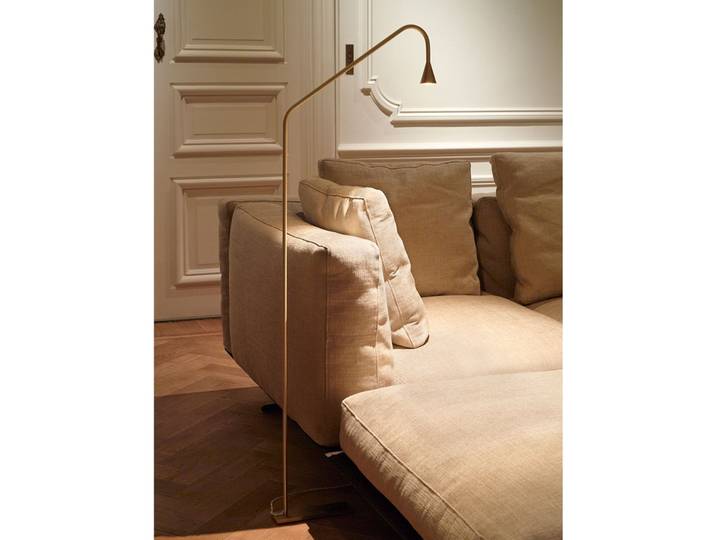 Austere F Stehleuchte Weiß - Trizo21 - Wohnzimmer - Messing