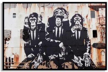 Inspire Essentials Banksy Graffiti Wall Art Street Art Canvas Poster Modern Urban Decor 22 40x50cm