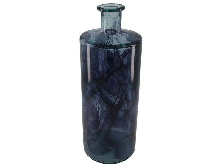 Vase Recyclingglas, Blau Decofinder