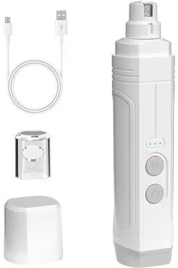 Uplift Essentials Electric Pet Nail Grinder With LED Light For Dogs And Cats white