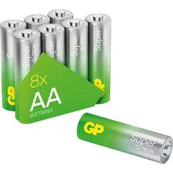 GP S8 AA - Super, Alkaline Batterie, AA (Mignon), 8er-Pack