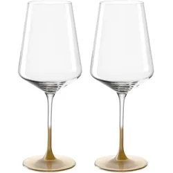 Leonardo Weinglas Puccini 2tlg. Kristall, Kristalloptik Gold