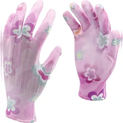 TRIZERATOP Gants de travail, gants de jardinage, polyester, enduits de PU, taille 8/M
