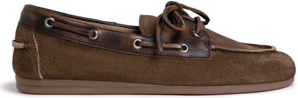 Posa Chaussures Bateau Suède Café 37