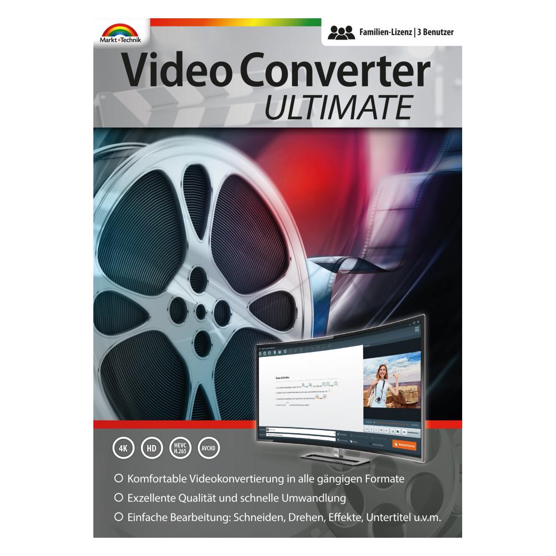 Markt + Technik Video Converter Ultimate (1 User, 1 Geräte/User, unbegrenzt) (74557)