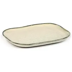 Serax, Serviergeschirr, BORD RECHTHOEKIG MERCI N°3 M 14,5x10,5 H1,4 GEBROKEN WIT