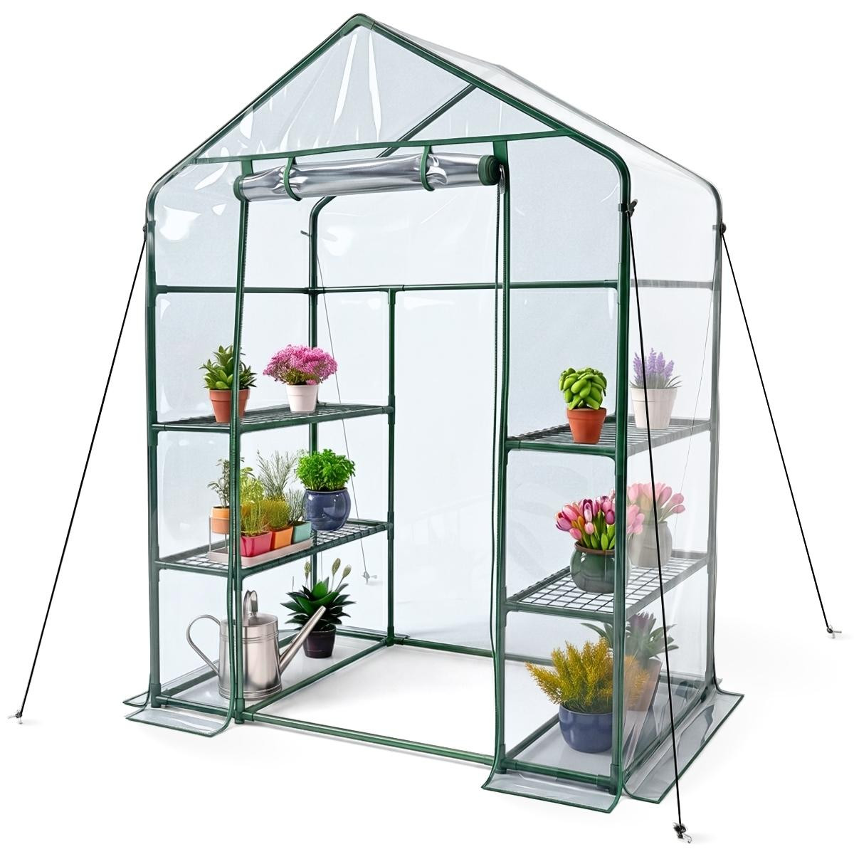 Mobiclinic Kas met planken en rolluik, waterdicht PVC, H x B x D: 195 x 143 x 73 cm