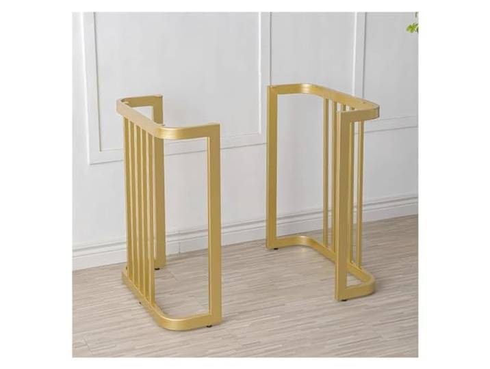 JIiopCFegh Tischbeine, 2er-Set Esstischbeine, industriell-modern, DIY-Eisenbankbeine(Gold,72x70cm)