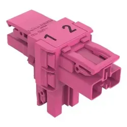 Wago 770-1703 T-Verteiler,2-polig,Kod. B,pink 7701703  - 50 Stück