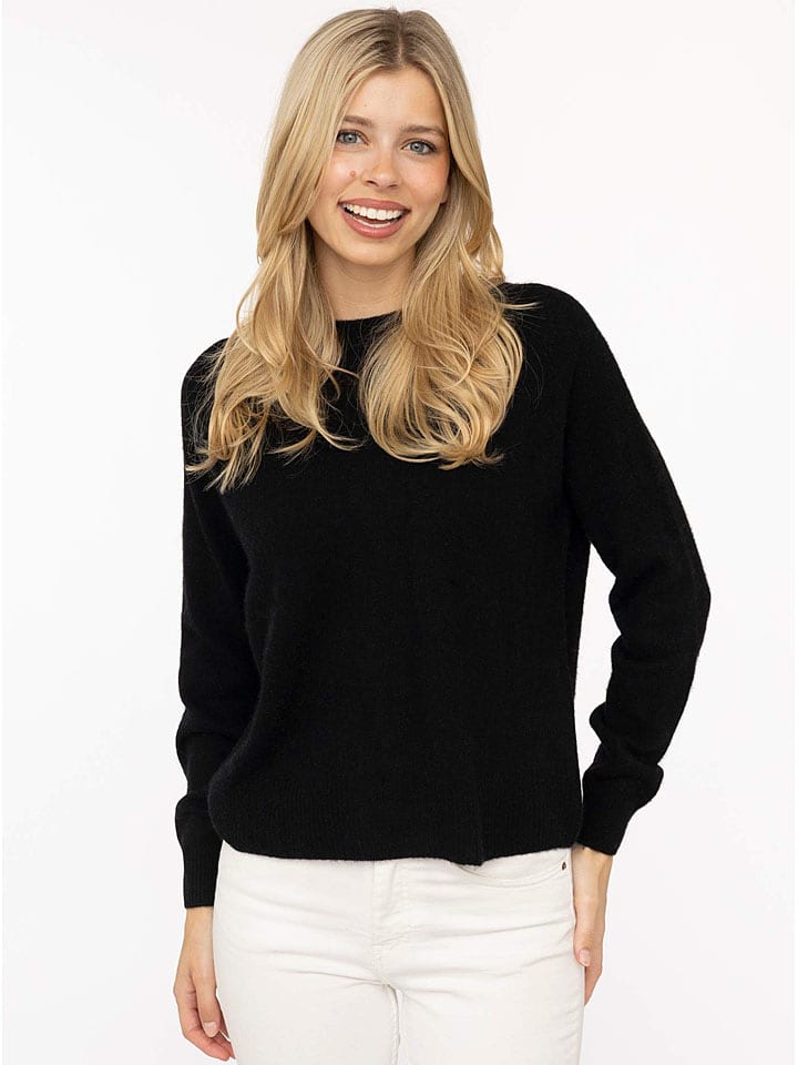 Zwillingsherz Pullover "Blogger" in Schwarz - XL