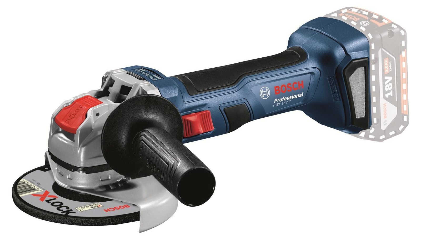 Bosch GWX 18V-7 Professional Akku-Winkelschleifer 18,0 V zonder accu