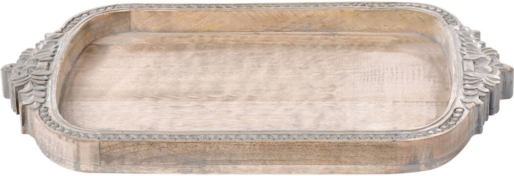 Lily Manor Solid Wood Decorative Tray Brown 3cm W X 46cm D X 31cm H