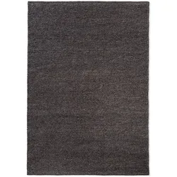 TISCA Webteppich Respect Meadow 140 x 200 cm Wolle Schwarz