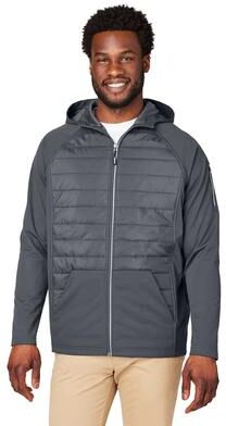CORE365 CE808 Techno Lite Hybrid Hooded Jacket in Carbon size 2XL   Polyester