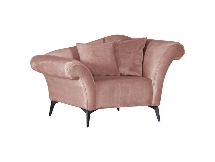 Sessel, Rosa, Metall, Füllung: Polyester, 138x83x85 cm, Stoffauswahl, Wohnzimmer, Sessel, Sessel