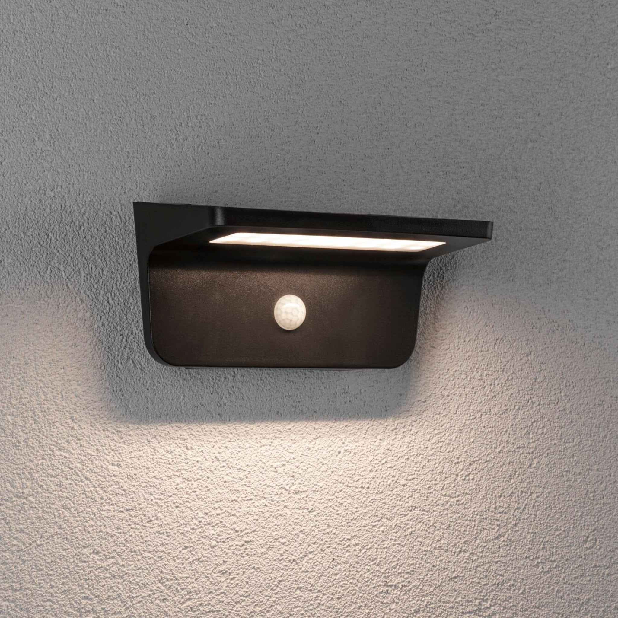Paulmann - Outdoor Cyrus 5W LED Solar Wall Orientation Light with Motion Detection in Anthracite