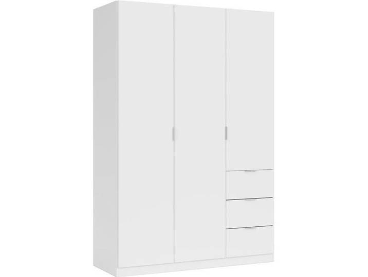 GLORIA Armoire de chambre style contemporain mélaminée blanc - L 135 cm
