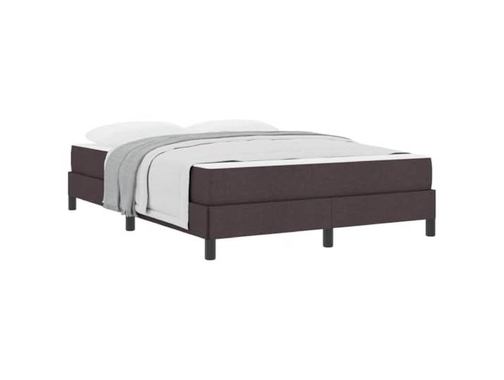 PUGYNBK Boxspringbett, Dunkelbraun, 160 x 200 cm, Stoff Lattenrost mit Taschenfedern, Holzrahmen und Metall, atmungsaktive Polsterung, minimalistisches Design