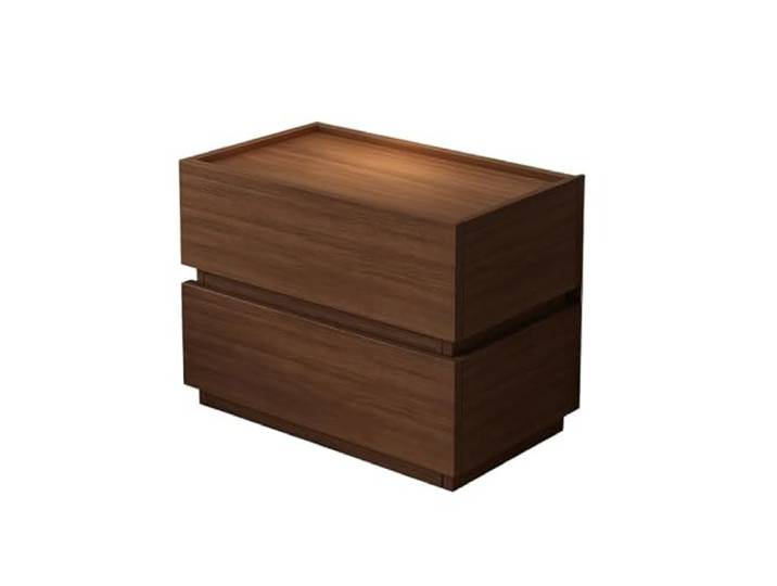 LIRHIQYGF Modularer Nachttisch, stapelbar, Nachttisch, Beistelltisch mit Schublade, kleiner Platz (Kombipack), einzelne Schublade, Walnuss, 60 cm + 60 cm)