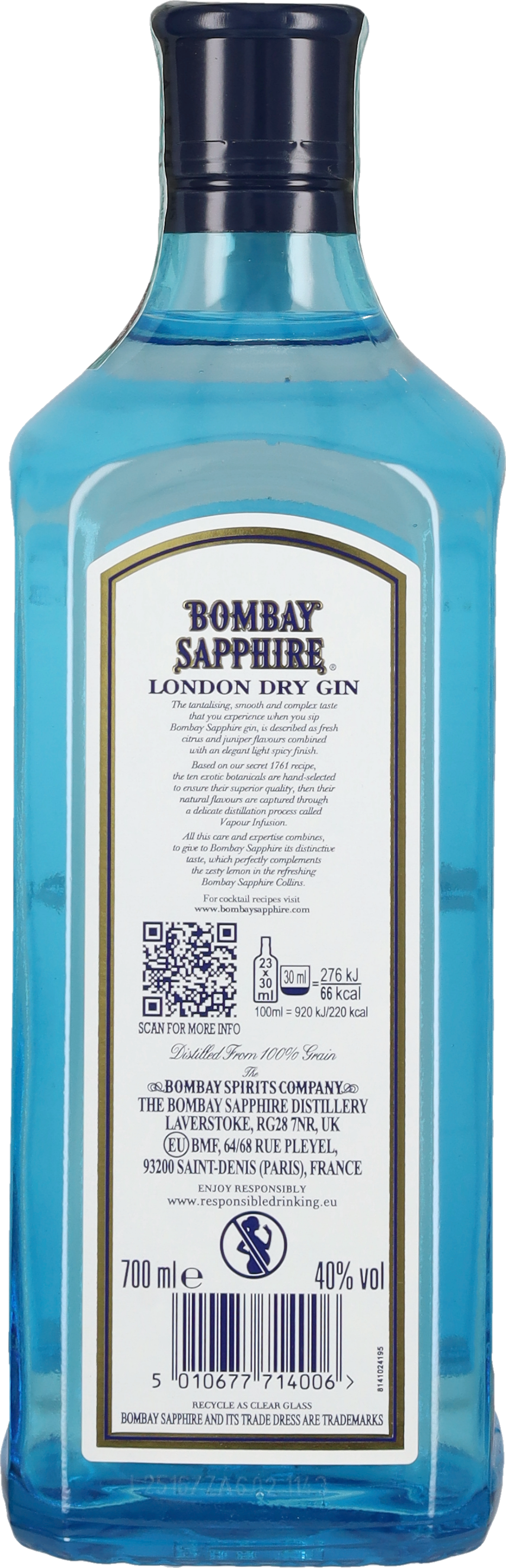 Bombay Sapphire Gin London Dry 'Sapphire' 70cl