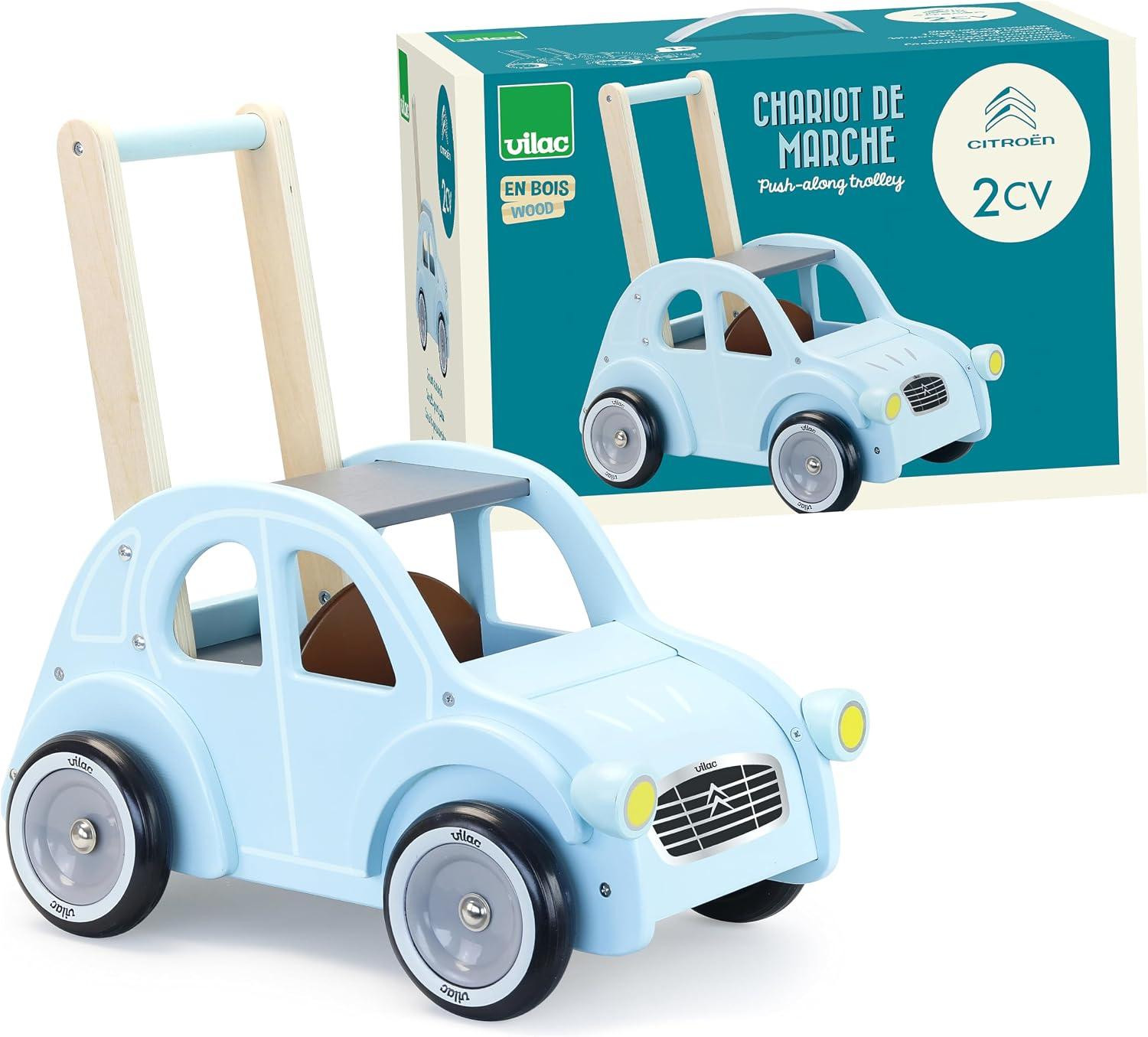 oCreon Chariot de Marche Citroen 2CV vliegtuigen - Blauw - Klein