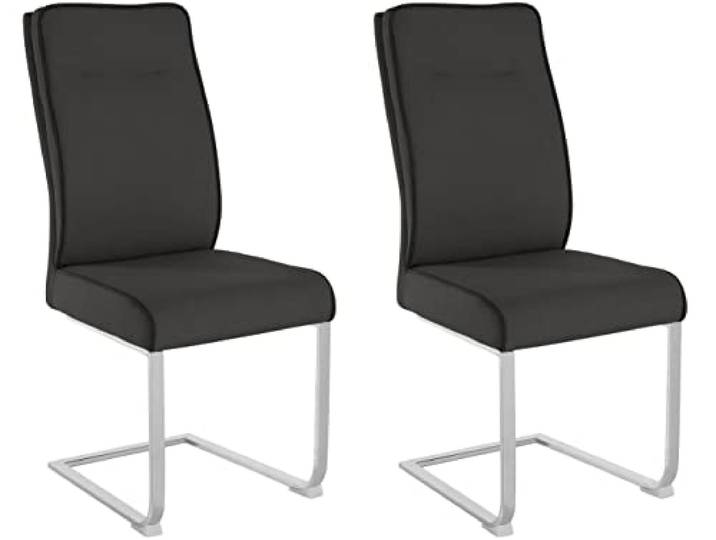 Cora Esszimmerstuhl in Anthrazit, 2er-Pack