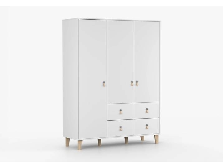 Drehtürenschrank FIGO 19 150 cm Weiß Weiß