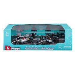 Bburago Mercedes-AMG 4er-Pack ohne Helm und Ständer (54836063)