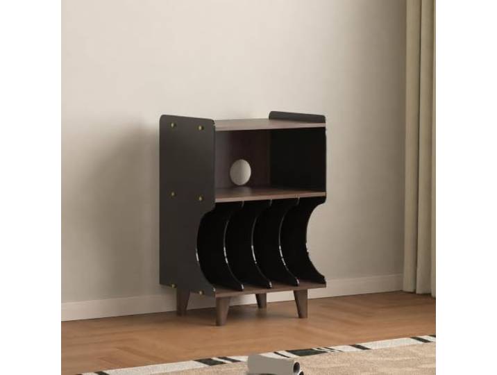 Moderner Audio-Schrank, Offener Plattenspielerständer mit Acrylregalen Großzügige Plattenspielerfläche, Einfache Mehrstufige Organisation, Musikzimmer, DJ / Theater