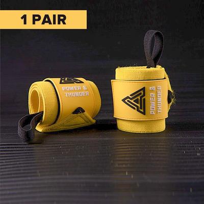 Uplifted Goods Premium Wrist Support Fitness Wristbands yellow