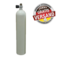 MES 7 L Aluflasche weiß 200 bar mit Ventil 12144