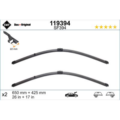 Swf Wischblatt [Hersteller-Nr. 119394] für Ford, Peugeot