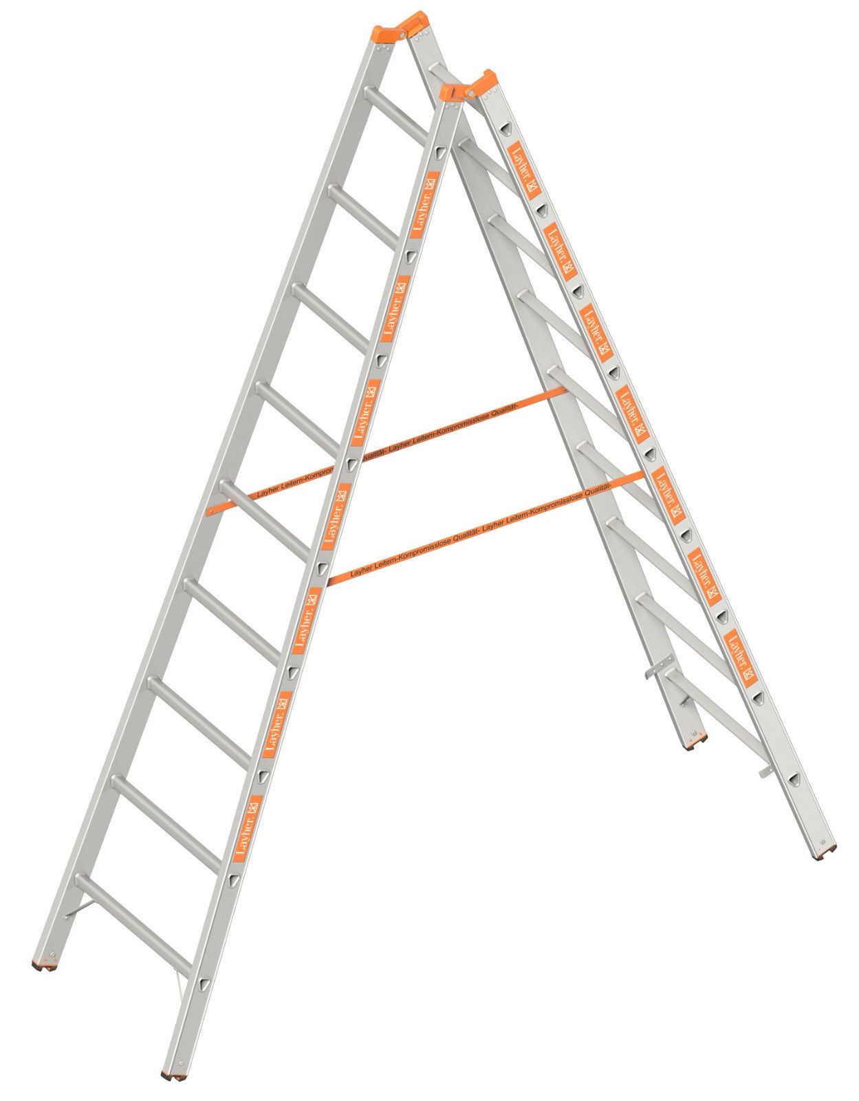 Layher Topic 1039 steigertrap met 2x9 sporten