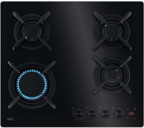 AEG Placa a Gás  HKB64453NB  59 cm  4 Zonas  Preto