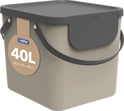 Rotho Abfallsortiersystem ALBULA Box 40l - Cappuccino