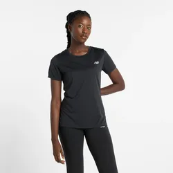 New Balance, Damen, Sportshirt, Sport Short Sleeve (XS), Schwarz