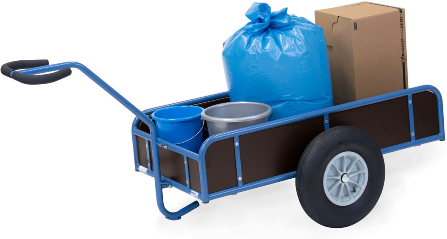 fetra Handwagen mit Kasten 4108L, Tragkraft 400kg Luft-Bereifung)