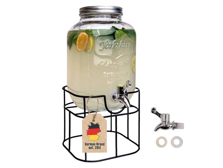 GETRÄNKESPENDER 4 Liter mit Zapfhahn und Gestell