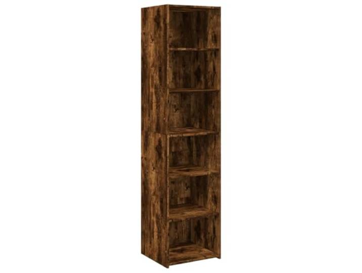 Roanoer Highboard Räuchereiche 45x41x185 cm Holzwerkstoff Schrank Schlanker Standregal-Schrank in Holzoptik für Wohnzimmer und Flur, bietet viel Stauraum auf kleinster Stellfläche.