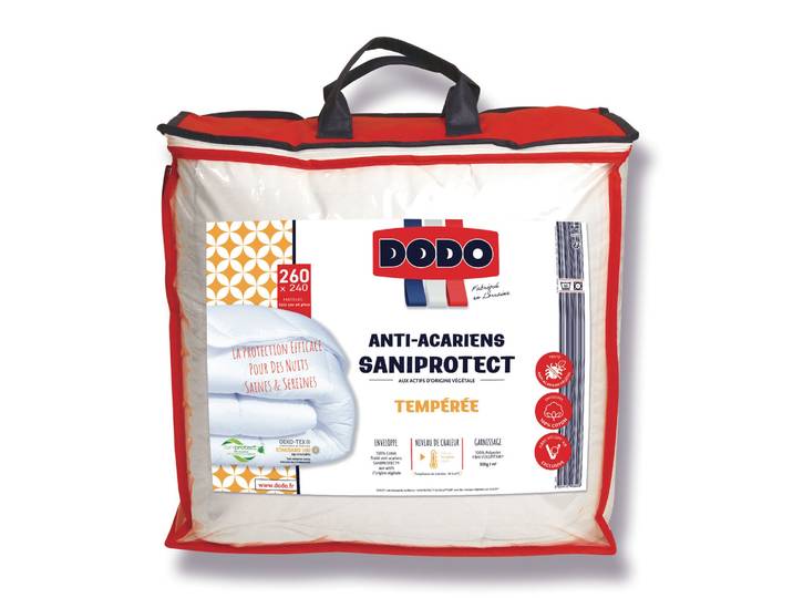 Couette Tempérée Anti-acarien 240x260cm Saniprotect DODO